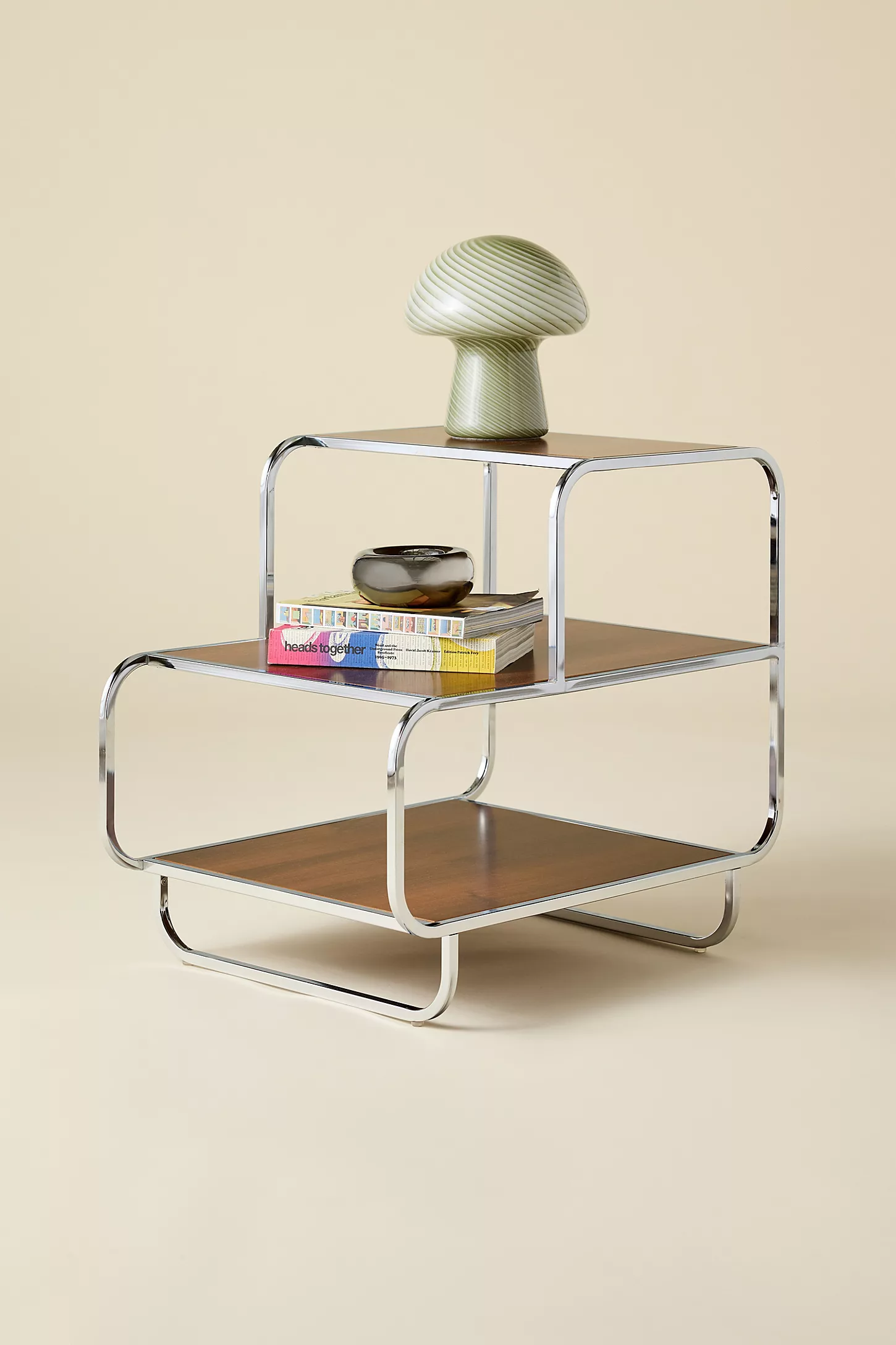 Alana Chrome 3-Tiered Side Table — image 1