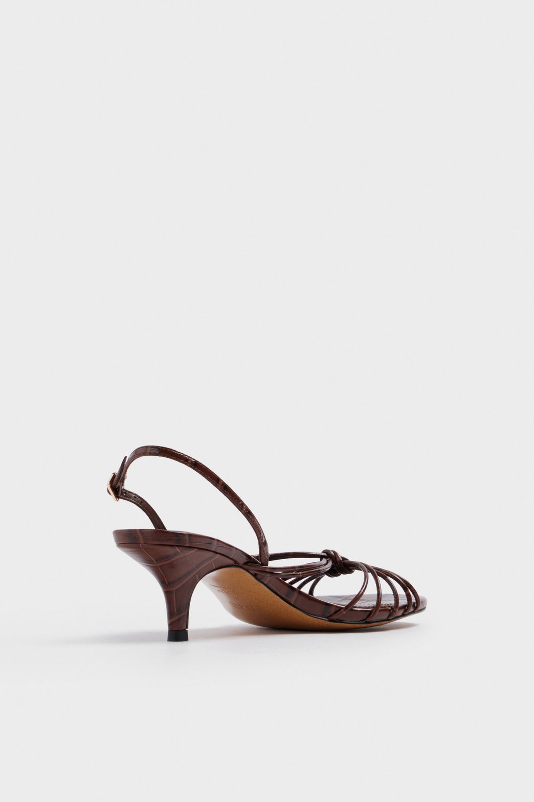 Leather sandals with crocodile embossing — image 3