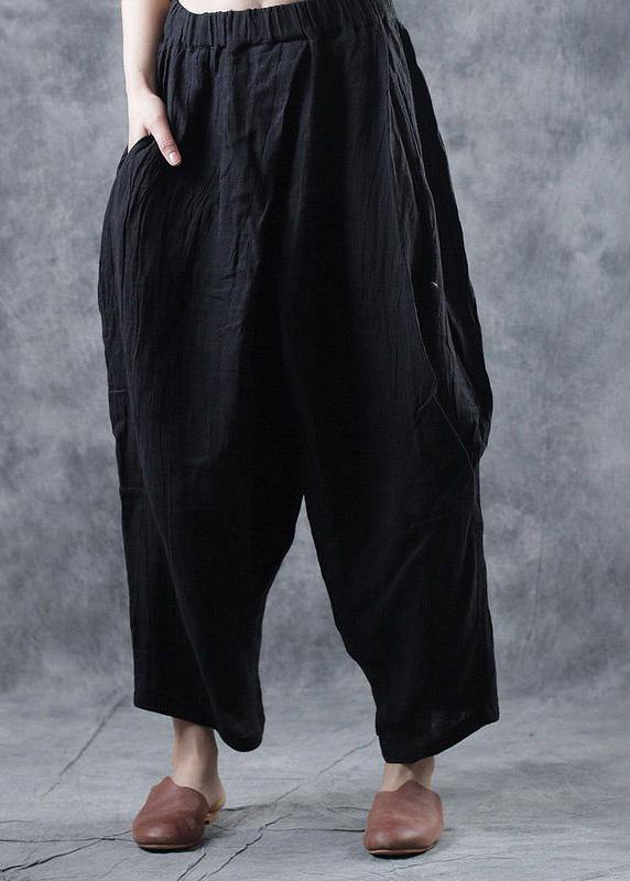 Personality linen casual gray pants loose 2025 autumn pants — image 4