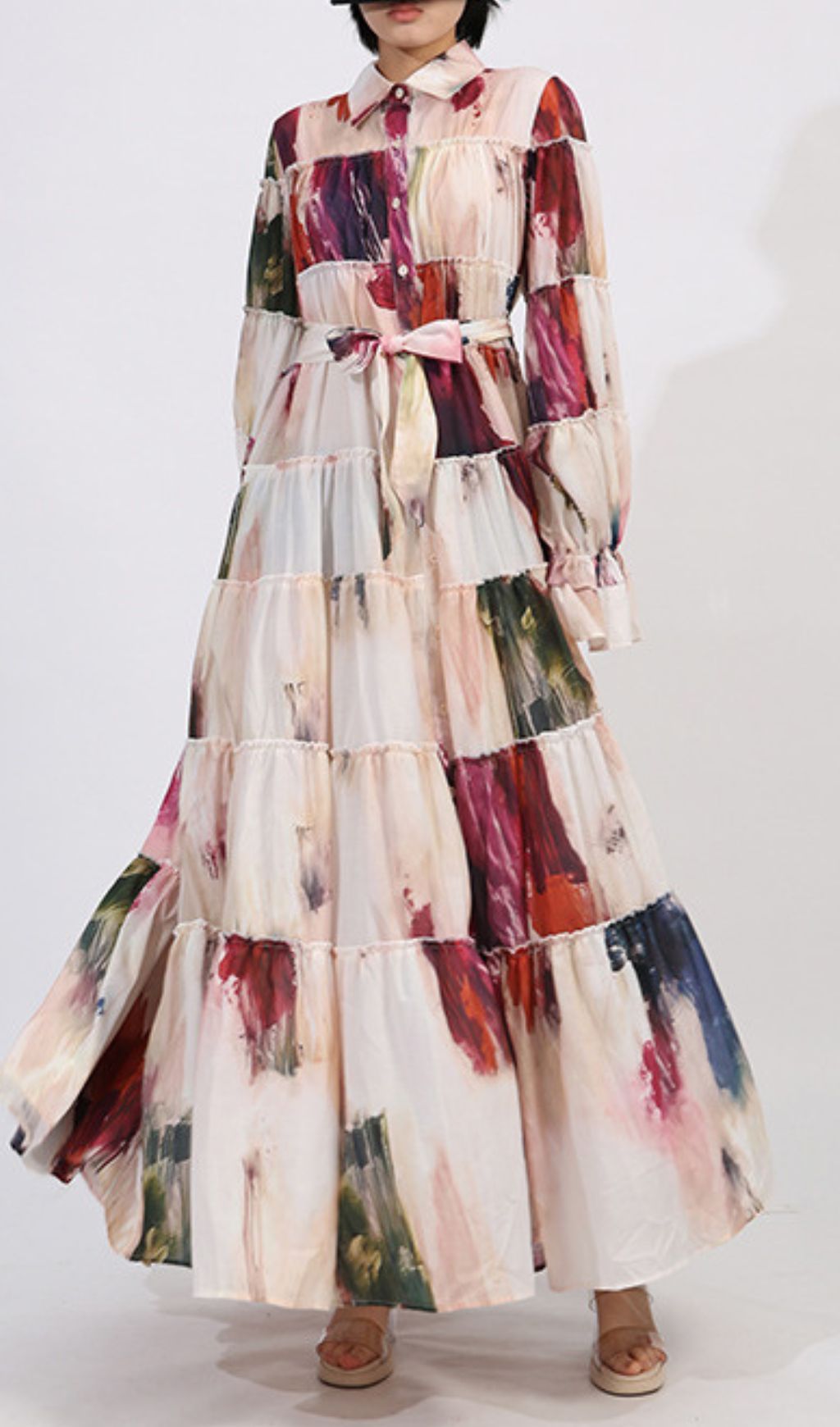 Printed Long Sleeve Maxi Dress — image 3