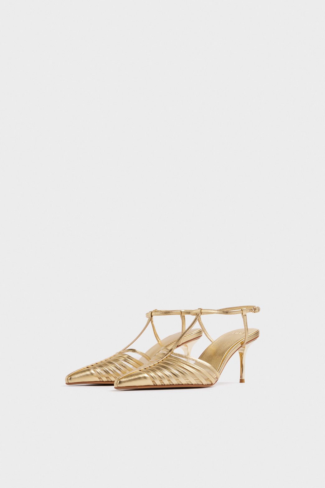 Sheepskin leather heeled sandals — image 2