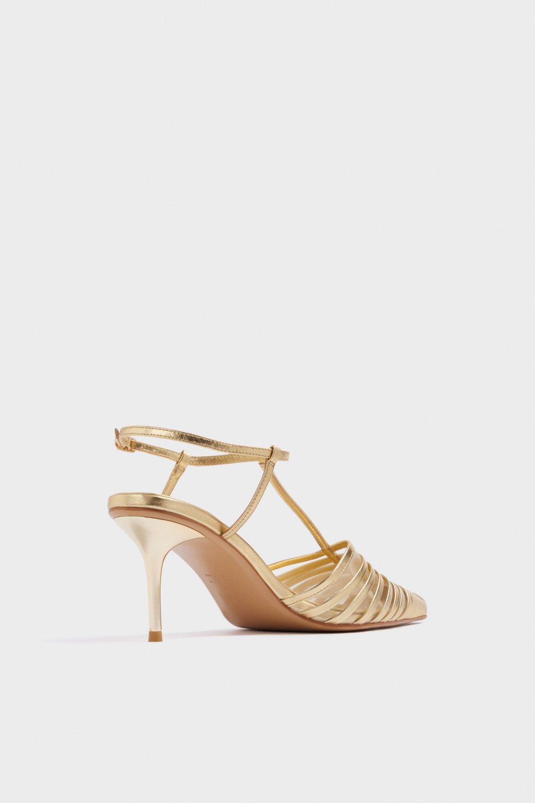 Sheepskin leather heeled sandals — image 4
